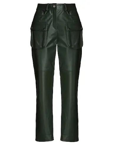 Dark green Leather Cargo LEATHER SLIM-FIT CARGO PANTS
