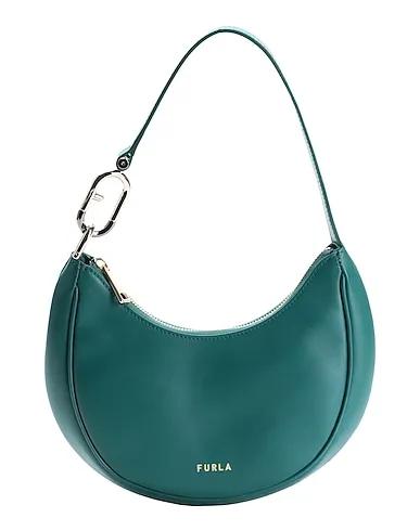 Dark green Leather Handbag FURLA PRIMAVERA S SHOULDER BAG 
