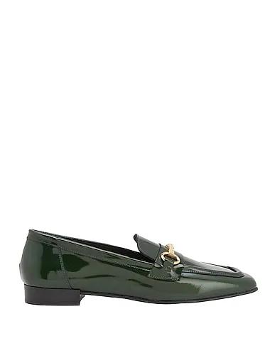 Dark green Leather Loafers LEATHER CLAMP LOAFER
