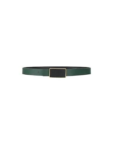 Dark green Leather Regular belt