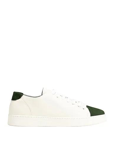 Dark green Leather Sneakers LEATHER LOW-TOP SNEAKERS
