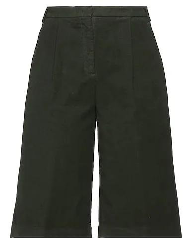 Dark green Moleskin Cropped pants & culottes