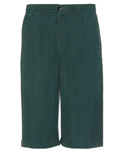Dark green Plain weave Cropped pants & culottes