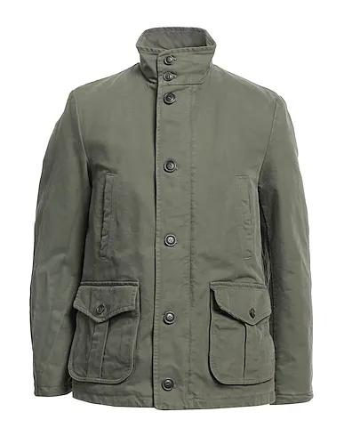 Dark green Plain weave Jacket
