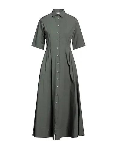 Dark green Plain weave Midi dress