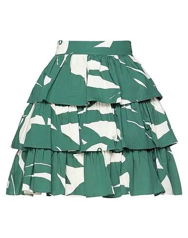 Dark green Plain weave Mini skirt