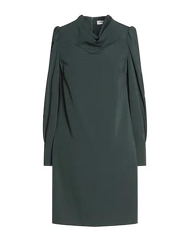 Dark green Plain weave Short dress