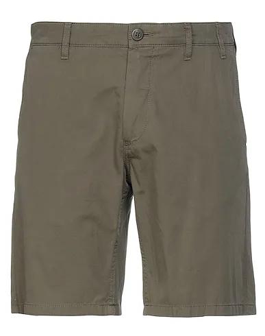 Dark green Plain weave Shorts & Bermuda
