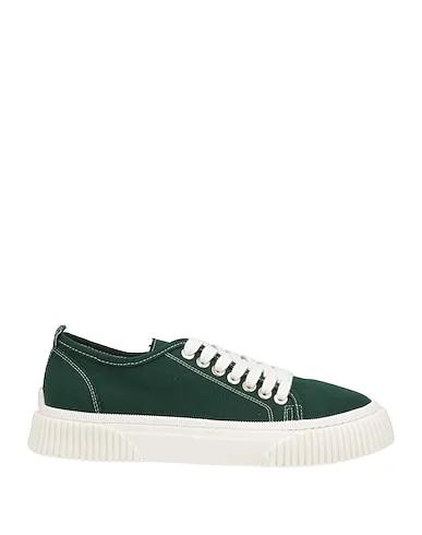 Dark green Plain weave Sneakers