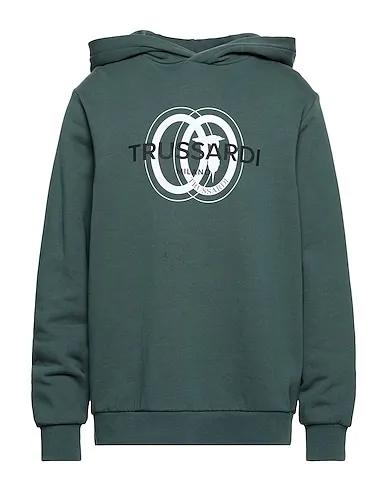 Dark green Sweatshirt Hooded sweatshirt