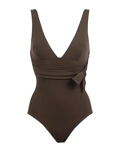 Dark green Synthetic fabric One-piece swimsuits