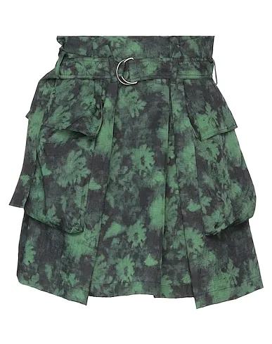 Dark green Techno fabric Mini skirt