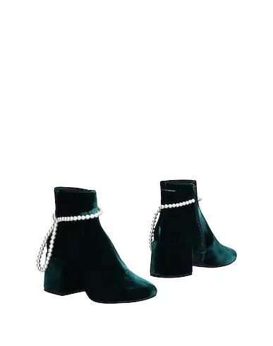 Dark green Velvet Ankle boot
