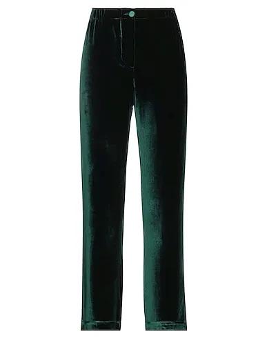 Dark green Velvet Casual pants