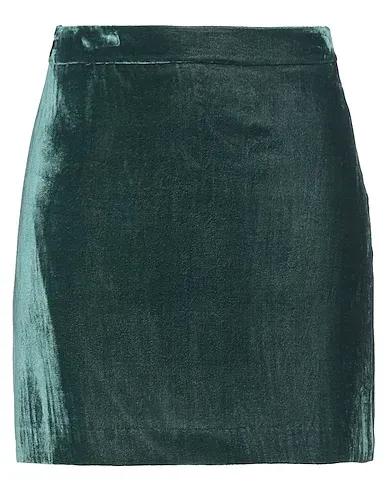 Dark green Velvet Mini skirt