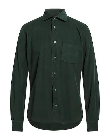 Dark green Velvet Solid color shirt
