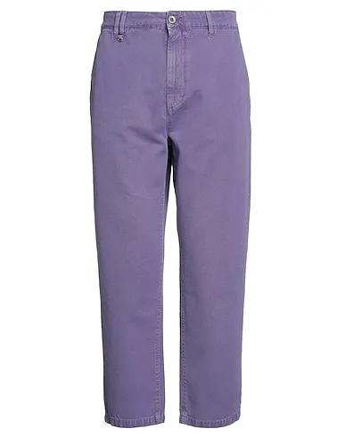 Dark purple Canvas Casual pants