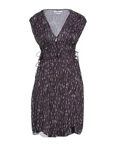 Dark purple Chiffon Short dress