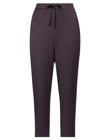 Dark purple Cool wool Casual pants