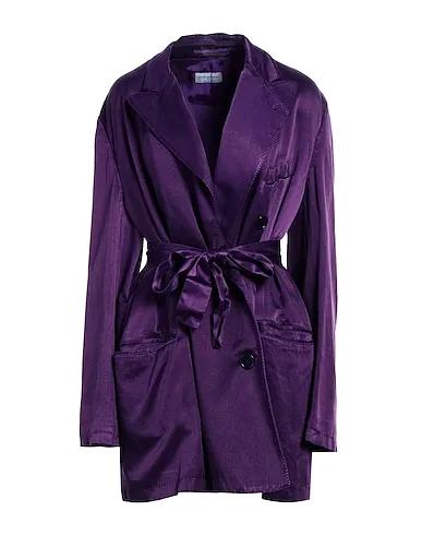 Dark purple Cotton twill Blazer