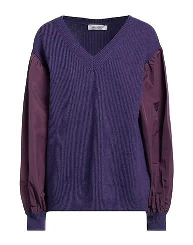 Dark purple Cotton twill Sweater