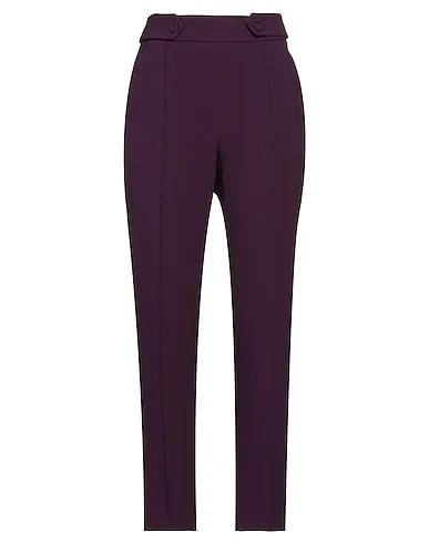 Dark purple Crêpe Casual pants