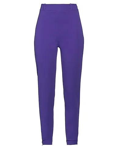 Dark purple Crêpe Casual pants