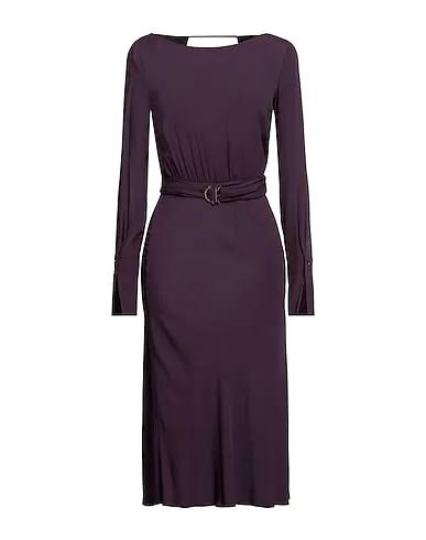 Dark purple Crêpe Midi dress