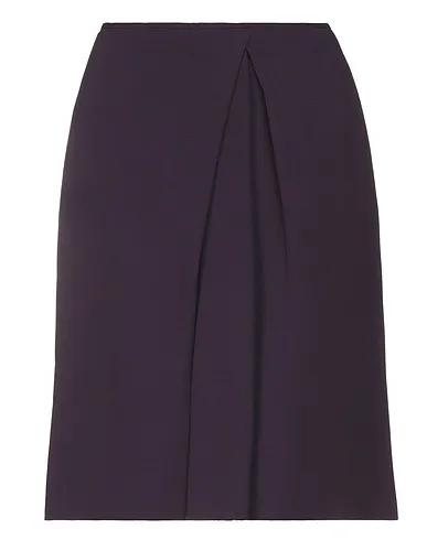 Dark purple Crêpe Midi skirt