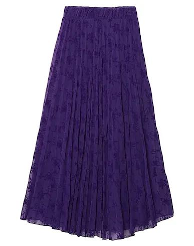 Dark purple Crêpe Midi skirt