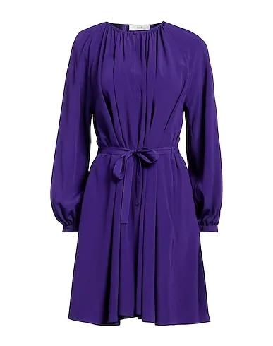 Dark purple Crêpe Short dress