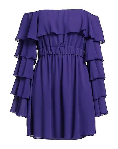 Dark purple Crêpe Short dress