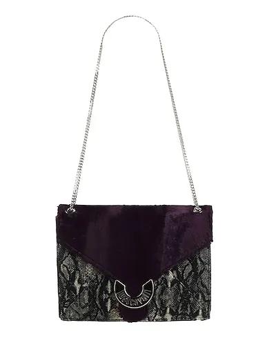 Dark purple Jacquard Shoulder bag