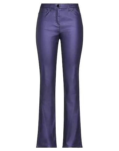 Dark purple Jersey Casual pants