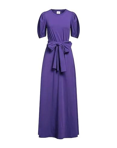 Dark purple Jersey Long dress