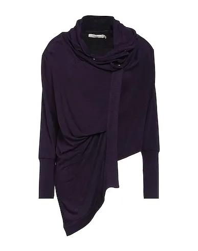 Dark purple Knitted Cardigan