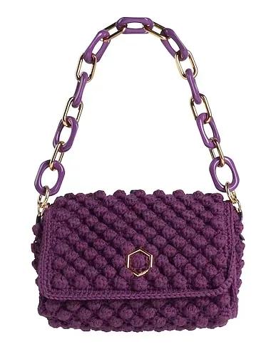 Dark purple Knitted Handbag