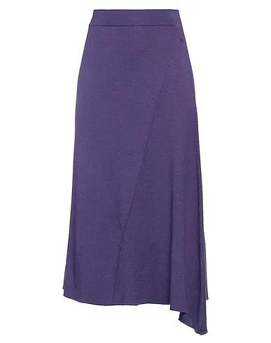 Dark purple Knitted Midi skirt