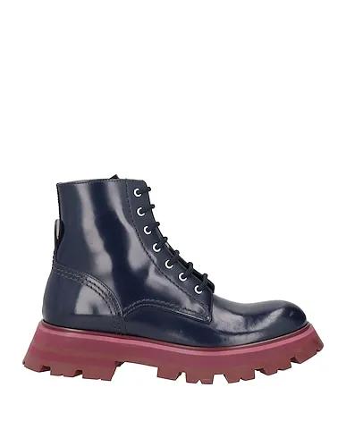 Dark purple Leather Ankle boot