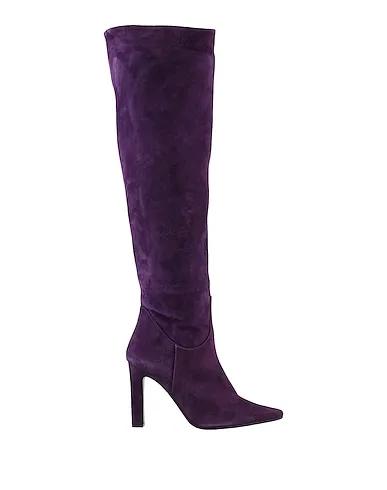 Dark purple Leather Boots