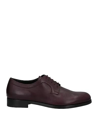 Dark purple Leather Laced shoes