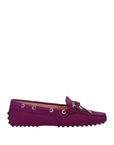 Dark purple Leather Loafers