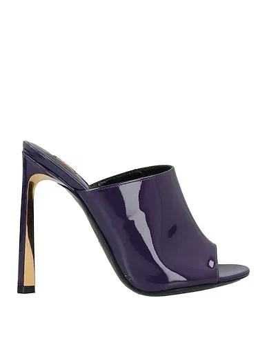 Dark purple Leather Sandals