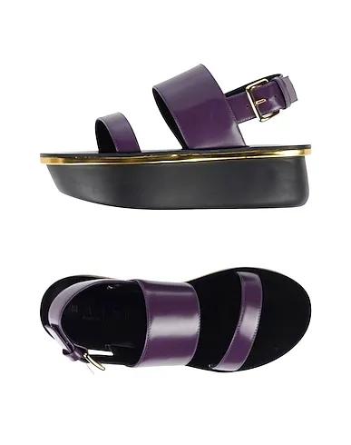 Dark purple Leather Sandals