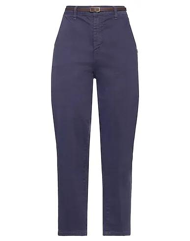 Dark purple Plain weave Casual pants