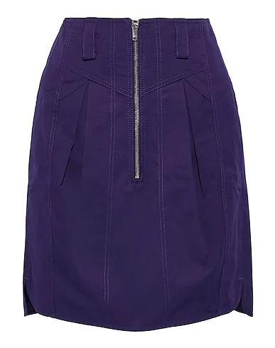 Dark purple Plain weave Mini skirt