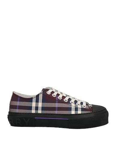 Dark purple Plain weave Sneakers
