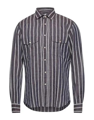 Dark purple Plain weave Striped shirt