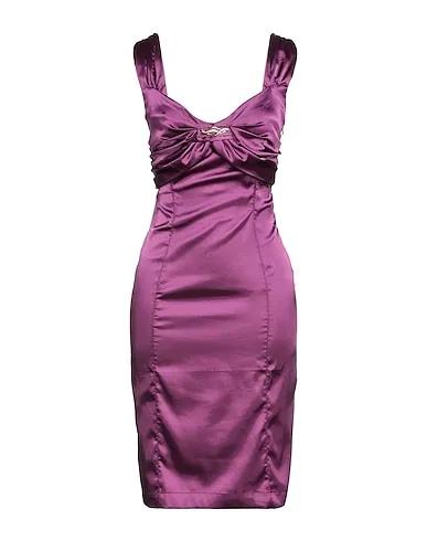 Dark purple Satin Elegant dress