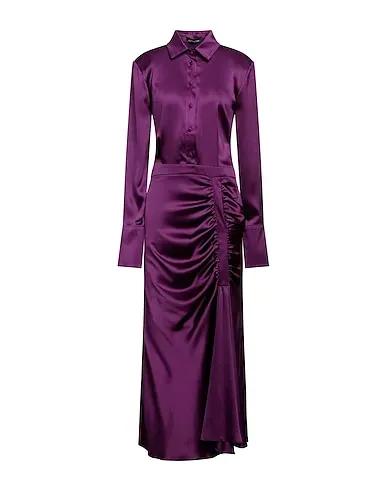 Dark purple Satin Long dress